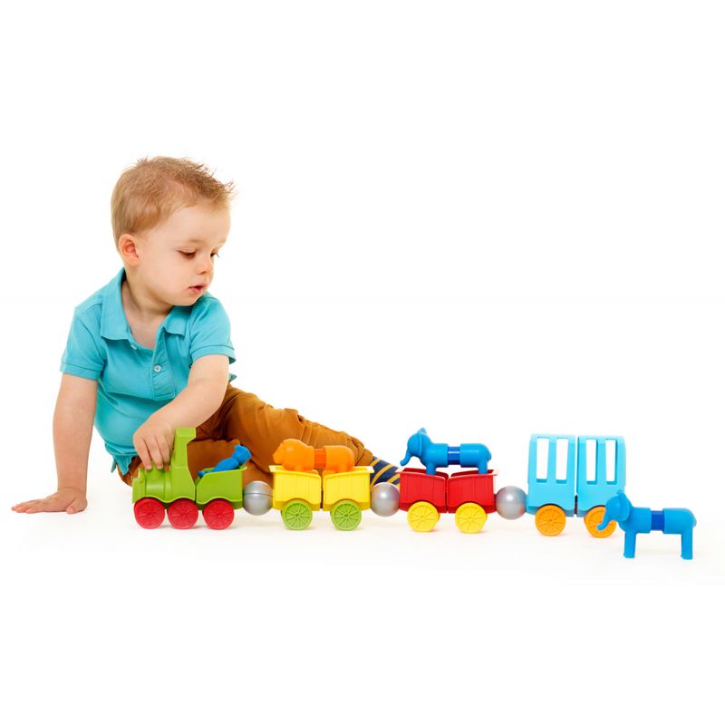 Jucarii, Copii si Bebe - Jucarii si jocuri - Seturi de constructie si cuburi - Seturi de constructie - Set de constructie - Set SMARTMAX My First - Animal Train - Infinity.ro