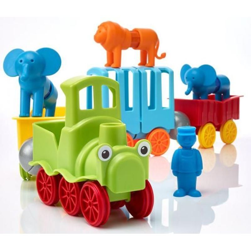 Jucarii, Copii si Bebe - Jucarii si jocuri - Seturi de constructie si cuburi - Seturi de constructie - Set de constructie - Set SMARTMAX My First - Animal Train - Infinity.ro