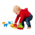 Jucarii, Copii si Bebe - Jucarii si jocuri - Seturi de constructie si cuburi - Seturi de constructie - Set de constructie - Set SMARTMAX My First - Animal Train - Infinity.ro