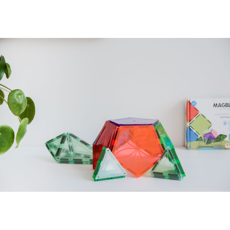 Jucarii, Copii si Bebe - Jucarii si jocuri - Seturi de constructie si cuburi - Seturi de constructie - Set magnetic Magblox - 6 piese magnetice pentagon pentru constructie - Infinity.ro