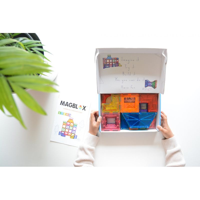 Jucarii, Copii si Bebe - Jucarii si jocuri - Seturi de constructie si cuburi - Seturi de constructie - Set magnetic Magblox - 36 piese magnetice accesorii pentru constructie - Infinity.ro