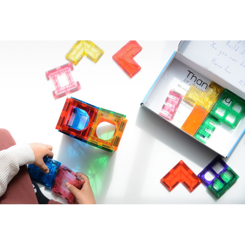 Jucarii, Copii si Bebe - Jucarii si jocuri - Seturi de constructie si cuburi - Seturi de constructie - Set magnetic Magblox - 36 piese magnetice accesorii pentru constructie - Infinity.ro