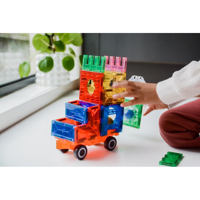 Jucarii, Copii si Bebe - Jucarii si jocuri - Seturi de constructie si cuburi - Seturi de constructie - Set magnetic Magblox - 36 piese magnetice accesorii pentru constructie - Infinity.ro