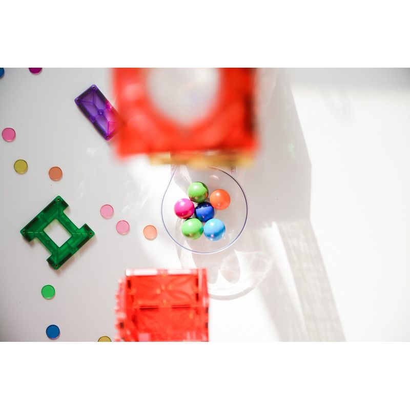 Jucarii, Copii si Bebe - Jucarii si jocuri - Seturi de constructie si cuburi - Seturi de constructie - Set magnetic Magblox - 98 piese, circuit cu bile - Magbrix Marble Run - Infinity.ro
