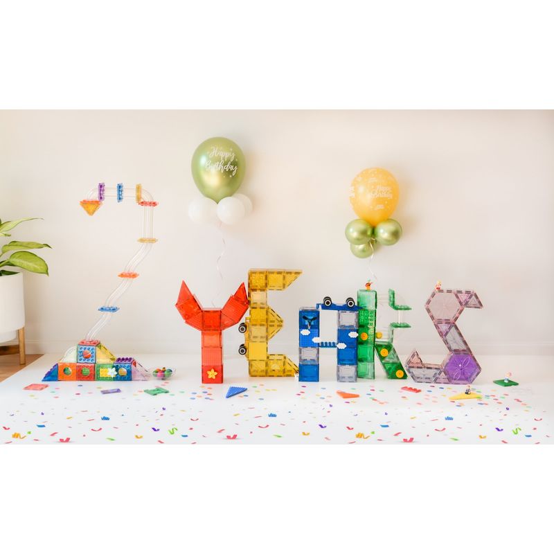 Jucarii, Copii si Bebe - Jucarii si jocuri - Seturi de constructie si cuburi - Seturi de constructie - Set magnetic Magblox - 98 piese, circuit cu bile - Magbrix Marble Run - Infinity.ro