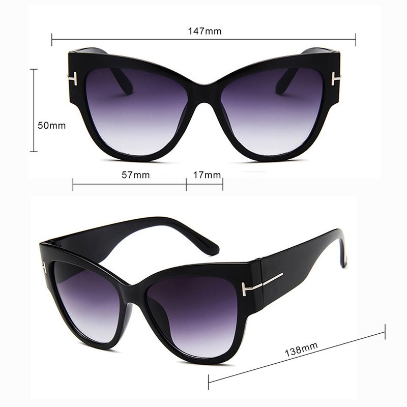 Fashion, accesorii si bijuterii - Femei - Accesorii femei - Ochelari de soare femei - Techsuit - Sunglasses (9778) - for Women with PC Frame and Lens, Cat Eye - Black / Brown - Infinity.ro