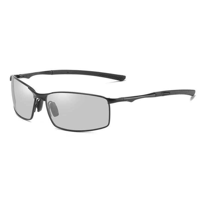 Fashion, accesorii si bijuterii - Barbati - Accesorii barbati - Ochelari de soare barbati - Techsuit - Sunglasses Polarized (559) - for Men, with UV Protection and Metal Frame, Rectangular - Black / Photochromic - Infinity.ro