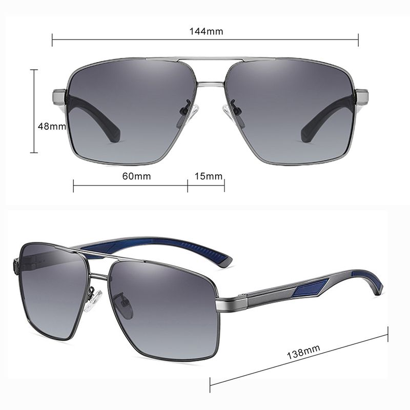 Fashion, accesorii si bijuterii - Barbati - Accesorii barbati - Ochelari de soare barbati - Techsuit - Sunglasses Polarized (LM001) - for Men, with UV Protection, Aluminum Alloy Frame - Gun Color / Photochromic - Infinity.ro