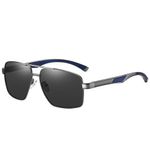 Fashion, accesorii si bijuterii - Barbati - Accesorii barbati - Ochelari de soare barbati - Techsuit - Sunglasses Polarized (LM001) - for Men, with UV Protection, Aluminum Alloy Frame - Gun Color / Black Gray - Infinity.ro