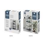 Casa si Gradina - Sanitare - Suporturi si accesorii baie - Accesorii baie - Raft metalic, Feridras Haiti, 4 rafturi, 33,5x27,5x116cm, metal, negru - Infinity.ro