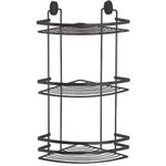 Casa si Gradina - Sanitare - Suporturi si accesorii baie - Accesorii baie - Etajera colt baie Cover Black, 3 polite, negru - Infinity.ro