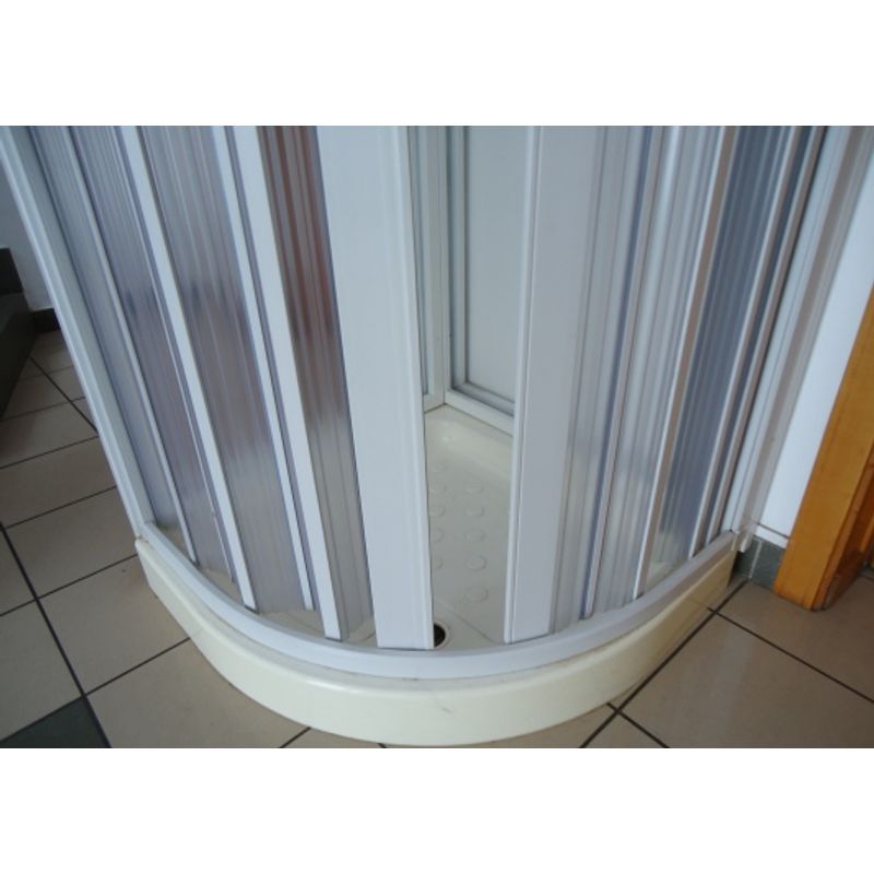 Casa si Gradina - Sanitare - Cazi si cabine de dus - Cabine dus - Cabina dus semirotunda, Giove 90AC, usi armonice, fara cadita, material PVC, 90x90cm - Infinity.ro