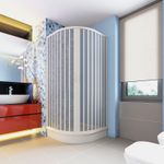 Casa si Gradina - Sanitare - Cazi si cabine de dus - Cabine dus - Cabina dus semirotunda, Giove 90AC, usi armonice, fara cadita, material PVC, 90x90cm - Infinity.ro