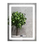 Casa si Gradina - Mobilier - Mobilier baie - Oglinzi baie - Oglinda baie cu LED, dezaburire, buton touch, ceas si termometru, 60x80 cm - Infinity.ro