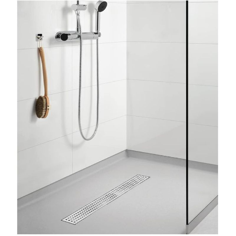 Casa si Gradina - Constructii - Materiale constructii - Sisteme de scurgere - Rigola dus Maxiflow Pera cu gratar inox, 50cm - Infinity.ro