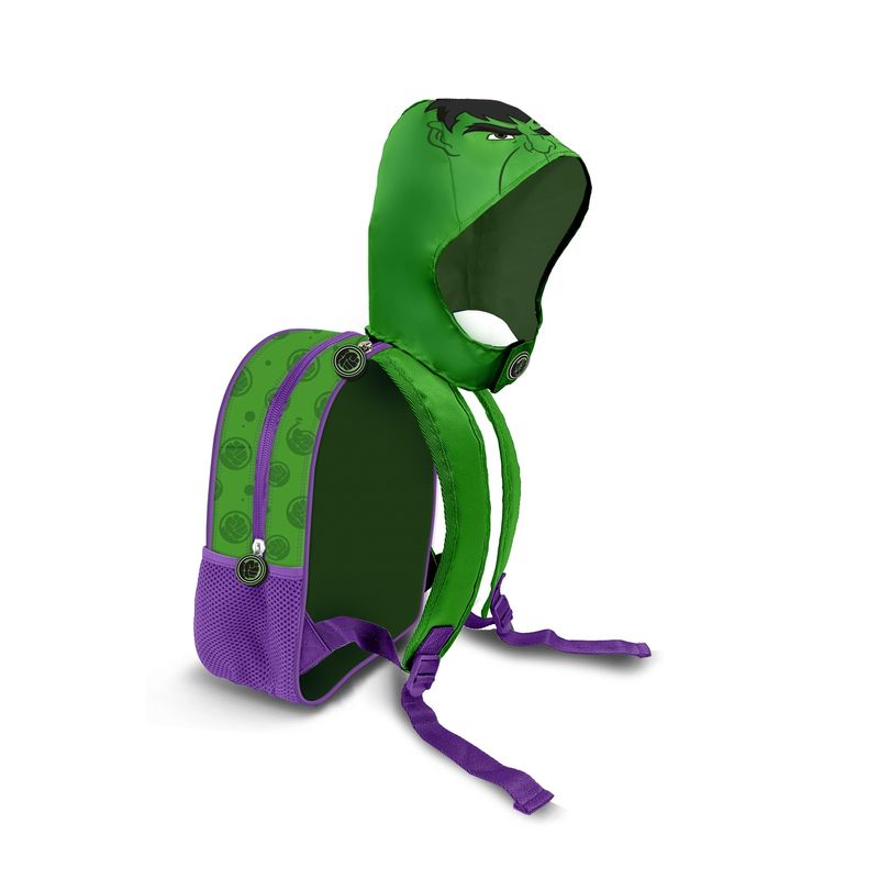 Carti si Birotica - Rechizite - Rucsacuri si genti scolare - Ghiozdan gradinita Hulk cu gluga 31 x 26 x 11 cm 31 x 26 x 11 cm Verde/Negru - Infinity.ro