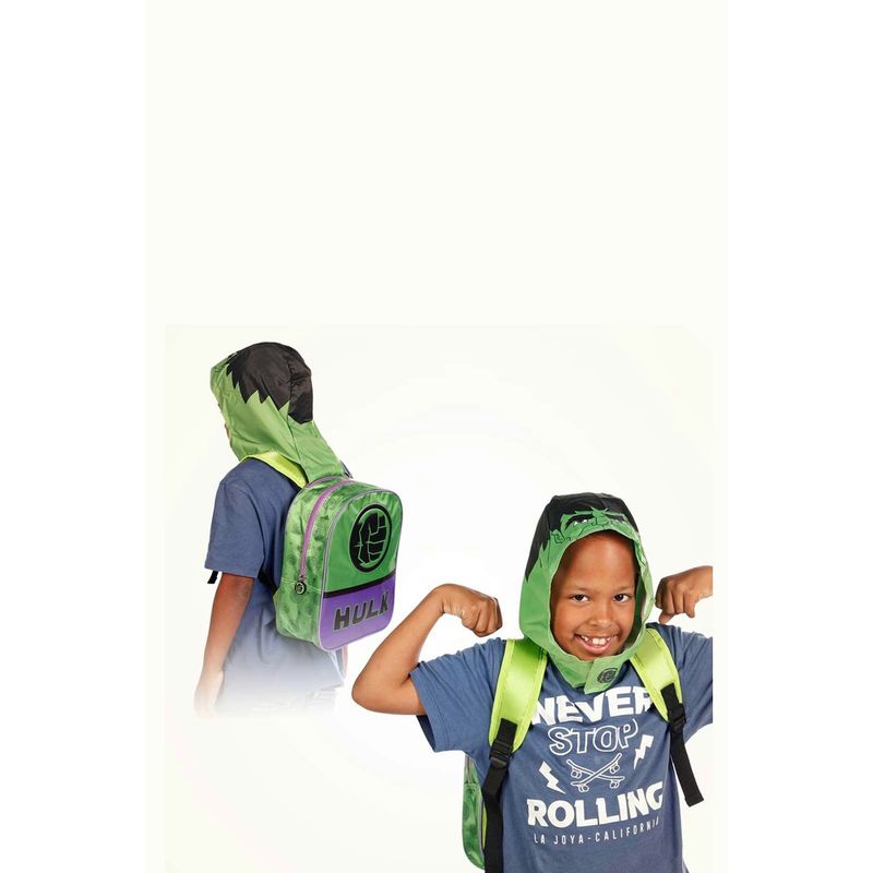 Carti si Birotica - Rechizite - Rucsacuri si genti scolare - Ghiozdan gradinita Hulk cu gluga 31 x 26 x 11 cm 31 x 26 x 11 cm Verde/Negru - Infinity.ro