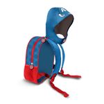Carti si Birotica - Rechizite - Rucsacuri si genti scolare - Ghiozdan gradinita Captain America cu gluga 31 x 26 x 11 cm 31 x 26 x 11 cm Albastru/Rosu - Infinity.ro