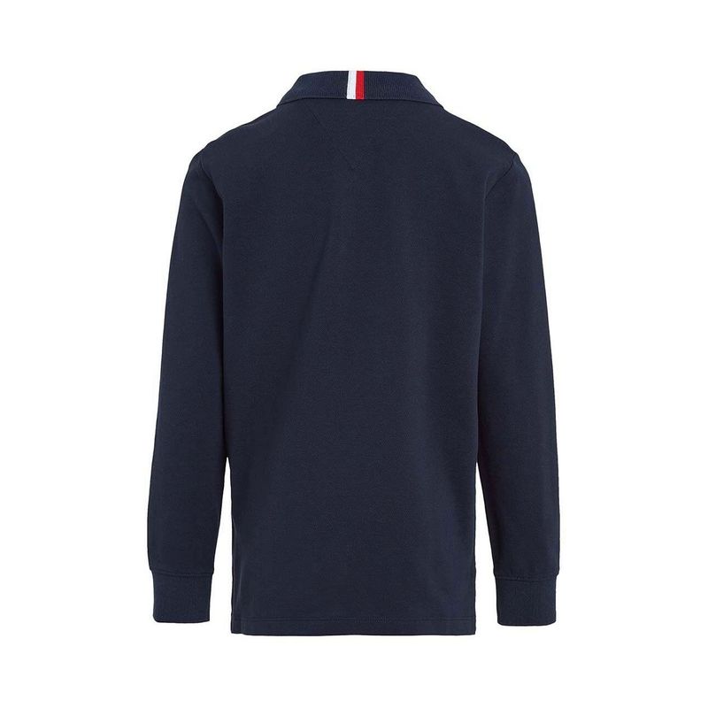 Fashion, accesorii si bijuterii - Copii - Imbracaminte copii - Bluze si camasi copii - Bluza polo baieti Tommy Hilfiger KB0KB08656 140 CM Bleumarin 10 ani - Infinity.ro