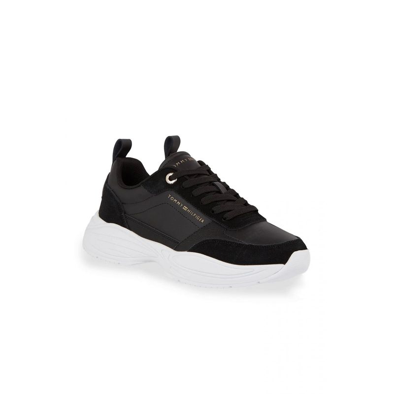 Fashion, accesorii si bijuterii - Femei - Incaltaminte femei - Sneakers si tenisi femei - Sneakers  Tommy Hilfiger Essential Lthr Runner FW0FW07587 39 EU Negru - Infinity.ro