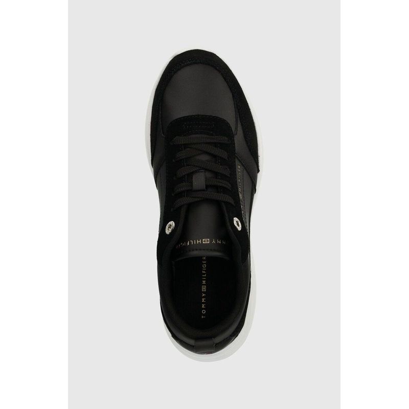 Fashion, accesorii si bijuterii - Femei - Incaltaminte femei - Sneakers si tenisi femei - Sneakers  Tommy Hilfiger Essential Lthr Runner FW0FW07587 39 EU Negru - Infinity.ro