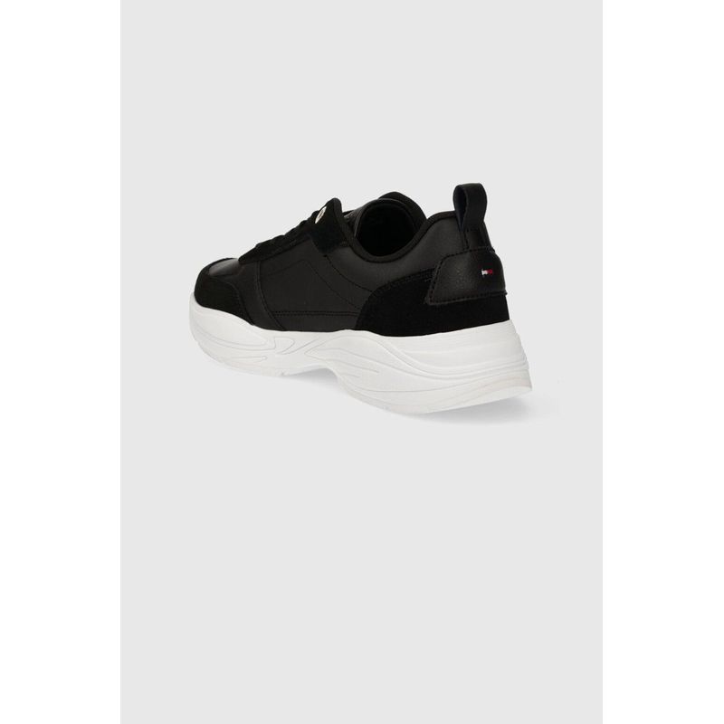 Fashion, accesorii si bijuterii - Femei - Incaltaminte femei - Sneakers si tenisi femei - Sneakers  Tommy Hilfiger Essential Lthr Runner FW0FW07587 39 EU Negru - Infinity.ro