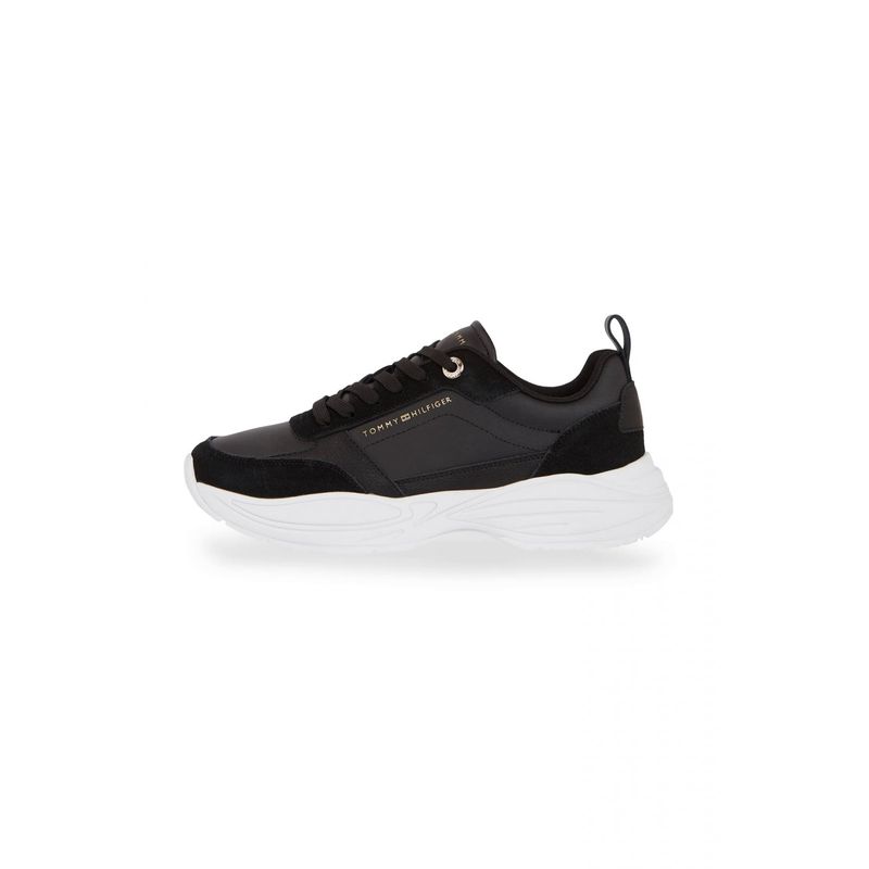 Fashion, accesorii si bijuterii - Femei - Incaltaminte femei - Sneakers si tenisi femei - Sneakers  Tommy Hilfiger Essential Lthr Runner FW0FW07587 39 EU Negru - Infinity.ro