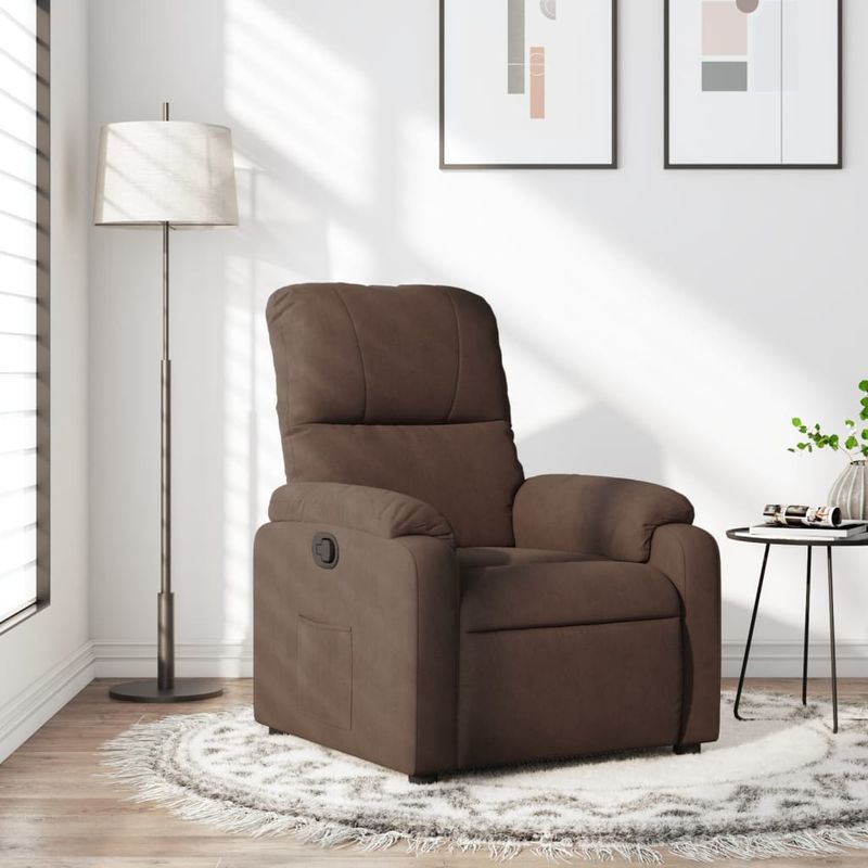 Casa si Gradina - Mobilier - Scaune si fotolii - Fotolii - Fotoliu rabatabil, maro, microfibra - Infinity.ro