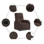 Casa si Gradina - Mobilier - Scaune si fotolii - Fotolii - Fotoliu rabatabil, maro, microfibra - Infinity.ro