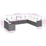 Casa si Gradina - Gradina si terasa - Mobilier exterior - Seturi mobila gradina - Set canapele de gradina cu perne 10 piese gri deschis poliratan - Infinity.ro