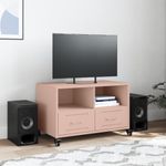 Casa si Gradina - Mobilier - Comode si corpuri - Comode - Dulap TV, roz, 68x39x43,5 cm, otel laminat la rece - Infinity.ro
