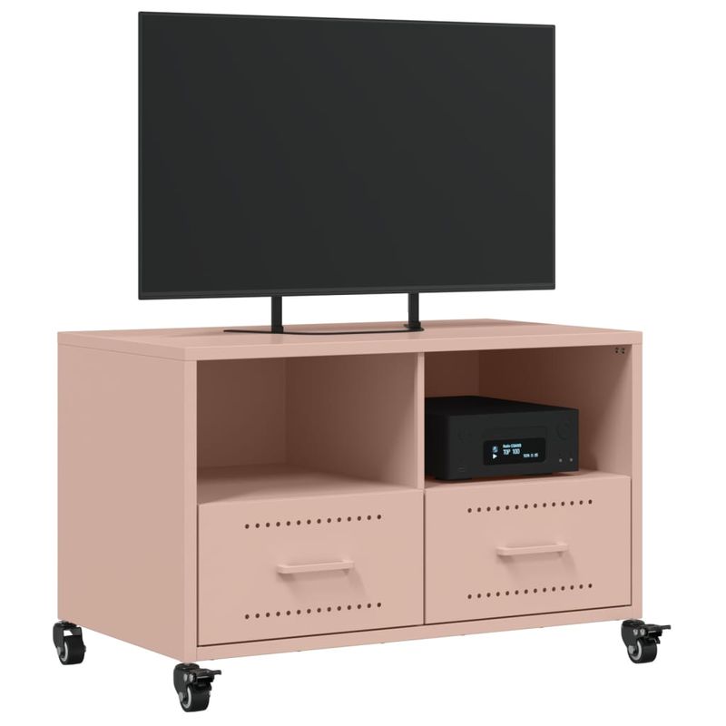 Casa si Gradina - Mobilier - Comode si corpuri - Comode - Dulap TV, roz, 68x39x43,5 cm, otel laminat la rece - Infinity.ro