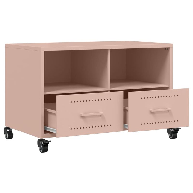 Casa si Gradina - Mobilier - Comode si corpuri - Comode - Dulap TV, roz, 68x39x43,5 cm, otel laminat la rece - Infinity.ro