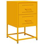 Casa si Gradina - Mobilier - Comode si corpuri - Noptiere - Noptiera, galben mustar, 36x39x60,5 cm, otel - Infinity.ro