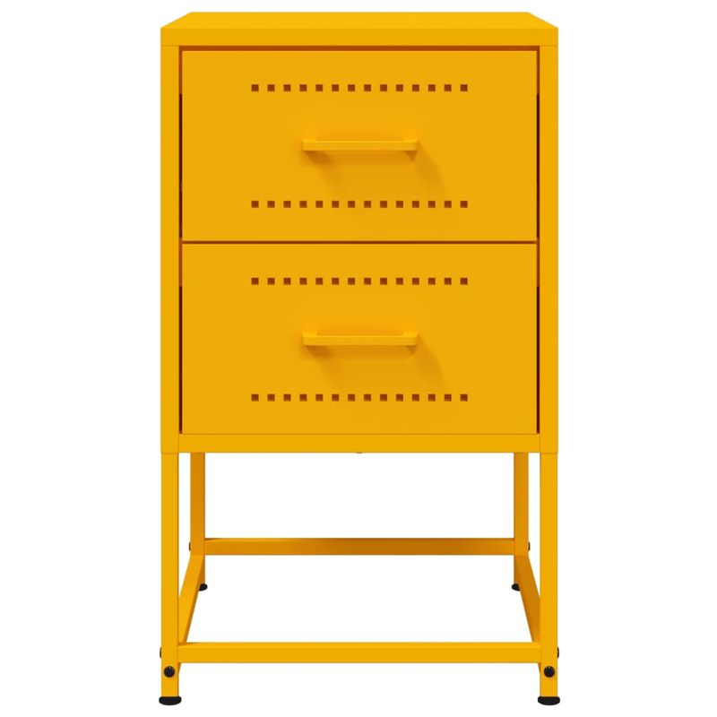 Casa si Gradina - Mobilier - Comode si corpuri - Noptiere - Noptiera, galben mustar, 36x39x60,5 cm, otel - Infinity.ro