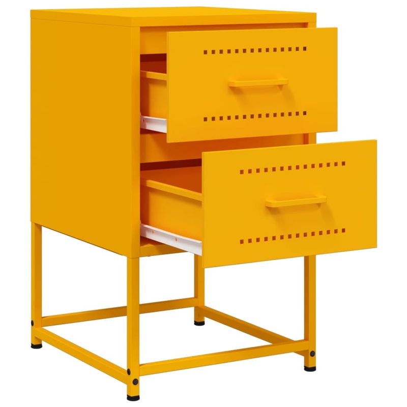 Casa si Gradina - Mobilier - Comode si corpuri - Noptiere - Noptiera, galben mustar, 36x39x60,5 cm, otel - Infinity.ro