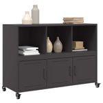 Casa si Gradina - Mobilier - Comode si corpuri - Comode - Dulap, negru, 100,5x39x72 cm, otel laminat la rece - Infinity.ro