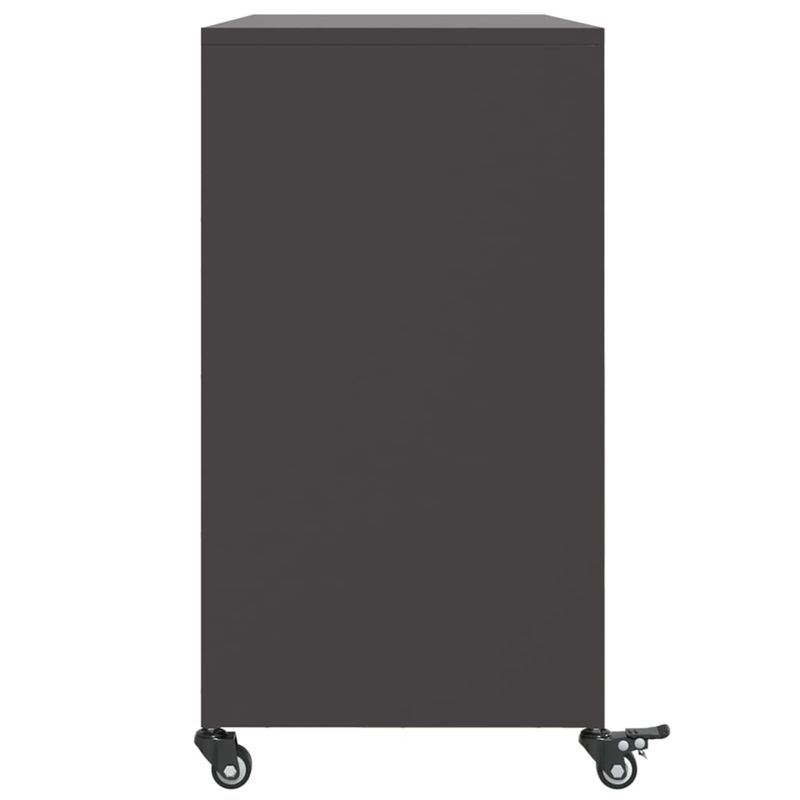 Casa si Gradina - Mobilier - Comode si corpuri - Comode - Dulap, negru, 100,5x39x72 cm, otel laminat la rece - Infinity.ro