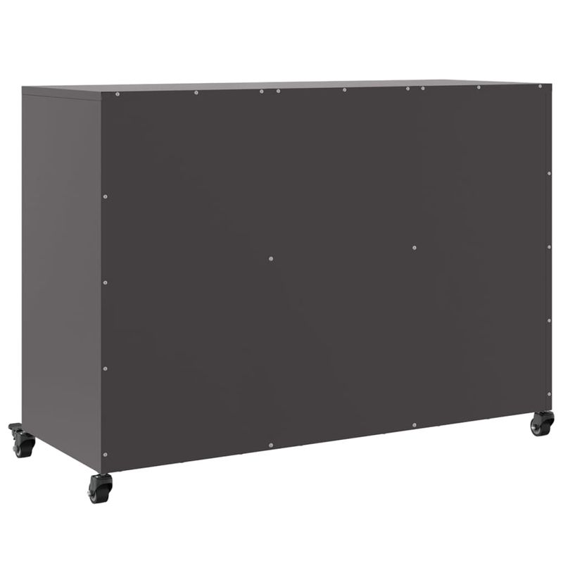 Casa si Gradina - Mobilier - Comode si corpuri - Comode - Dulap, negru, 100,5x39x72 cm, otel laminat la rece - Infinity.ro