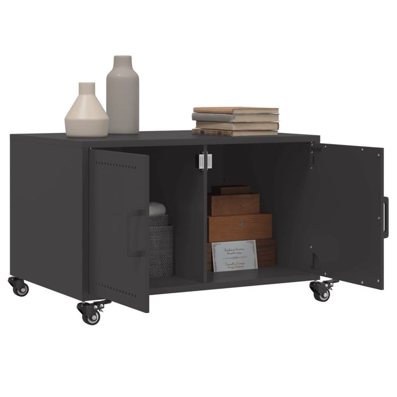 Casa si Gradina - Mobilier - Mese si birouri - Masute de cafea - Masuta de cafea, negru, 68x50x43,5 cm, otel laminat la rece - Infinity.ro