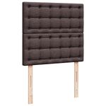 Casa si Gradina - Mobilier - Paturi si accesorii - Paturi - Pat box spring cu saltea, maro inchis, 90x200 cm, textil - Infinity.ro