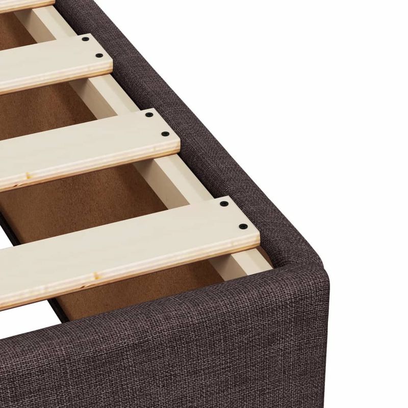 Casa si Gradina - Mobilier - Paturi si accesorii - Paturi - Pat box spring cu saltea, maro inchis, 90x200 cm, textil - Infinity.ro
