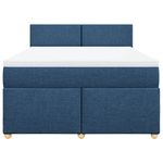 Casa si Gradina - Mobilier - Paturi si accesorii - Paturi - Pat continental cu saltea, albastru, 160x200cm, material textil - Infinity.ro
