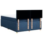Casa si Gradina - Mobilier - Paturi si accesorii - Paturi - Pat continental cu saltea, albastru, 160x200cm, material textil - Infinity.ro