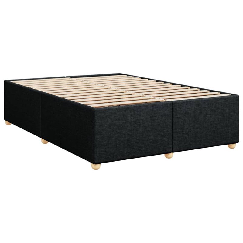 Casa si Gradina - Mobilier - Paturi si accesorii - Paturi - Pat box spring cu saltea, negru, 140x190 cm, textil - Infinity.ro