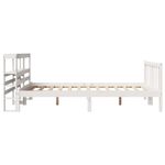 Casa si Gradina - Mobilier - Paturi si accesorii - Paturi - Cadru de pat fara saltea, alb, 120x190 cm, lemn masiv pin - Infinity.ro