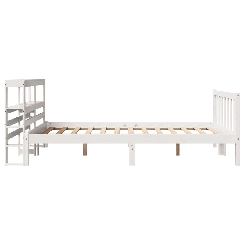 Casa si Gradina - Mobilier - Paturi si accesorii - Paturi - Cadru de pat fara saltea, alb, 120x190 cm, lemn masiv pin - Infinity.ro
