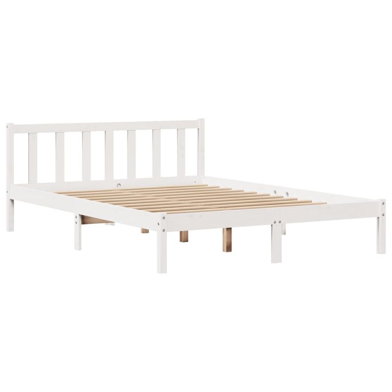 Casa si Gradina - Mobilier - Paturi si accesorii - Paturi - Cadru de pat fara saltea, alb, 120x190 cm, lemn masiv pin - Infinity.ro