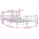 Casa si Gradina - Mobilier - Paturi si accesorii - Paturi - Cadru de pat fara saltea, alb, 120x190 cm, lemn masiv pin - Infinity.ro