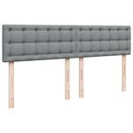 Casa si Gradina - Mobilier - Paturi si accesorii - Paturi - Pat box spring cu saltea, gri deschis, 200x200 cm, textil - Infinity.ro